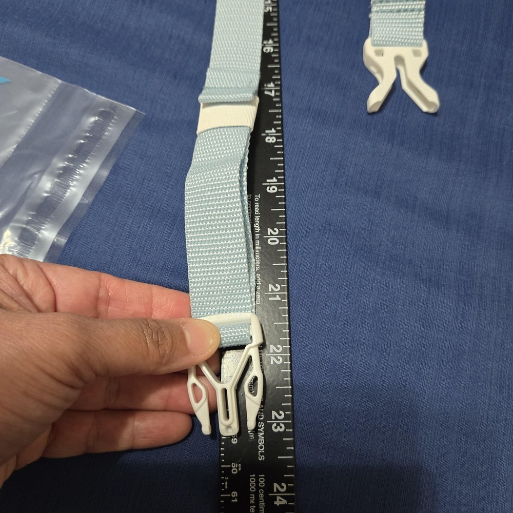Adidas Waist Bag Unisex OS Light Blue Excellent Trefoil Logo Fanny Pack - Picture 6 of 8